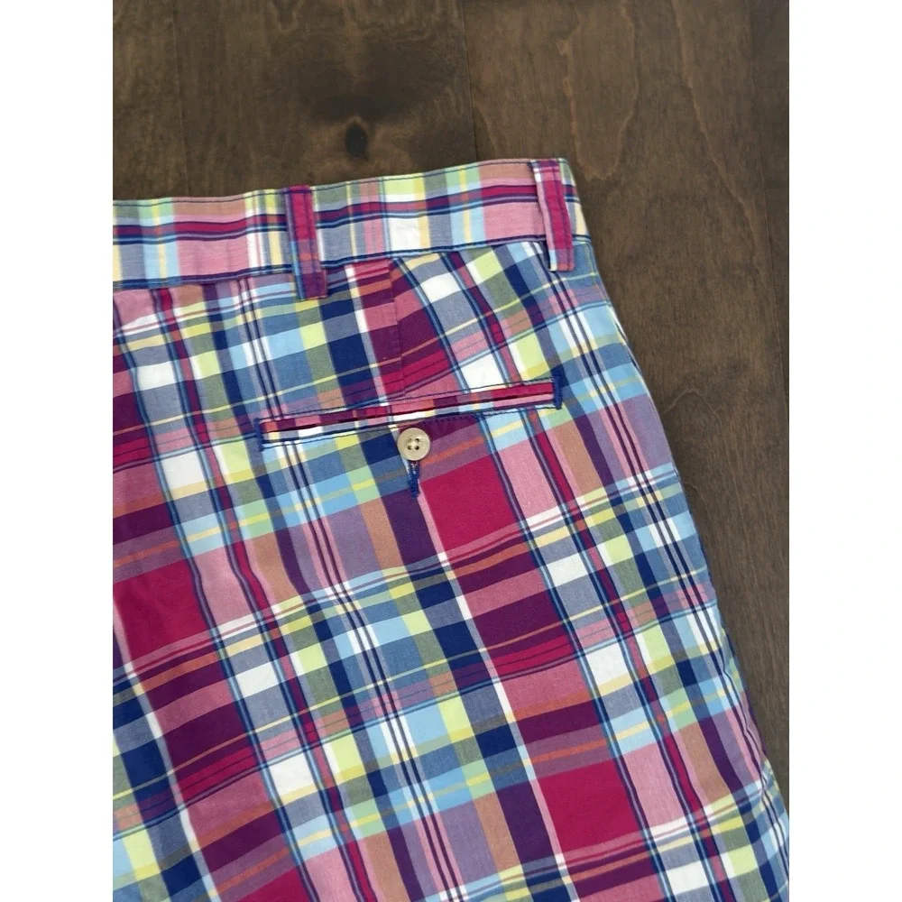 Vintage‎ Polo Ralph Lauren Shorts Mens Size 35W Colorful Plaid 100% Cotton Y2K